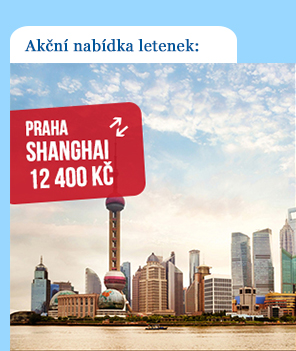 Zpáteční letenky Praha – Shanghai od 12 400 Kč