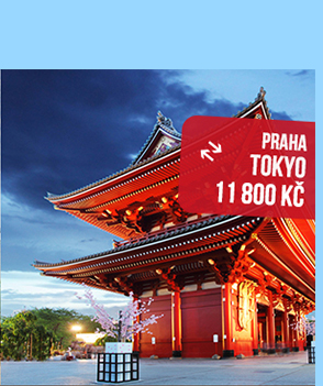 Zpáteční letenky Praha – Tokyo od 11 800 Kč
