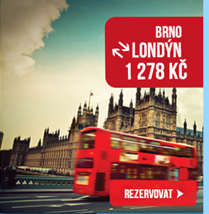 Zpáteční letenky Brno - Londýn od  1 278 Kč