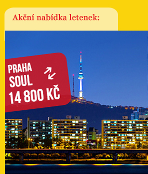 Zpáteční letenka Praha - Soul od 14 800 Kč