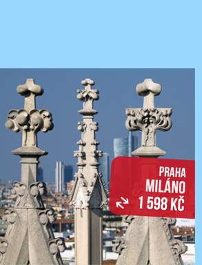 Zpáteční letenky Praha - Miláno od 1 598 Kč