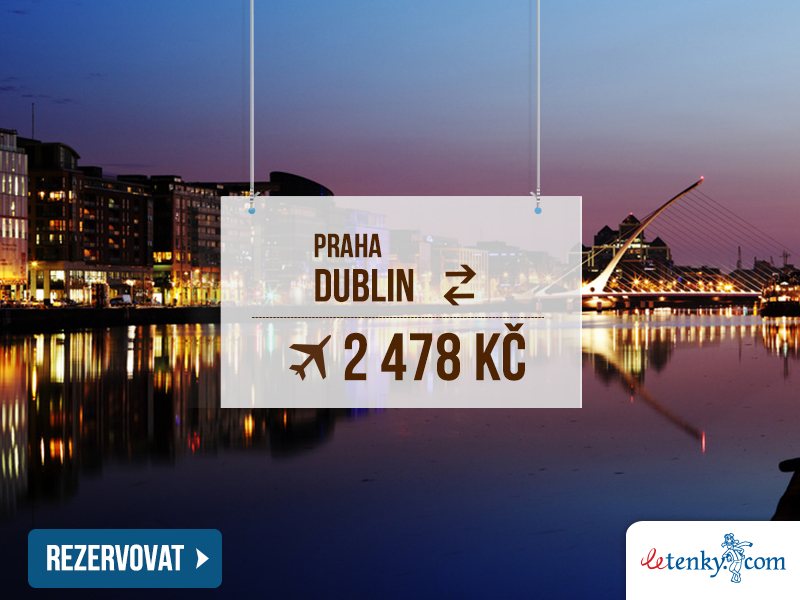 Zpáteční letenka Praha – Dublin od 2 478 Kč