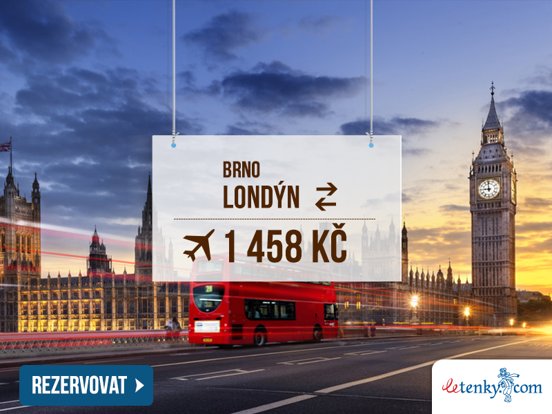 Zpáteční letenka Brno – Londýn od 1 458 Kč