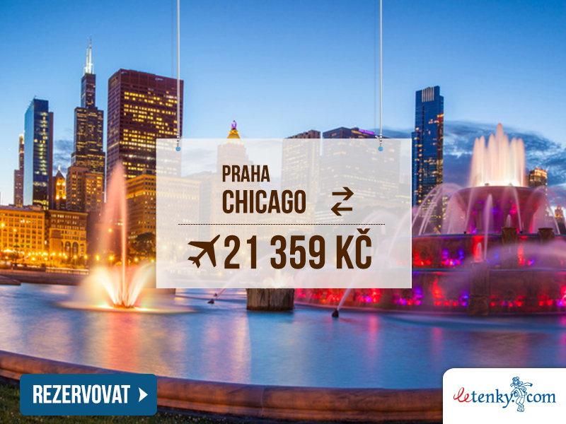 Zpáteční letenka Praha – Chicago od  21 359 Kč